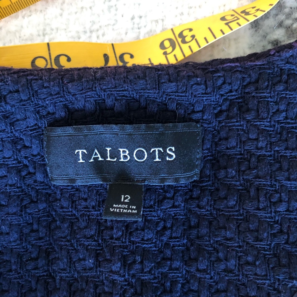 Talbots Textured 3/4 Sleeve Swing Jacket EUC - Picture 4 of 4